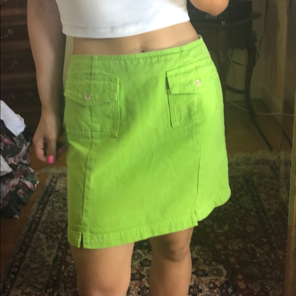 Tommy Jeans green mini skirt